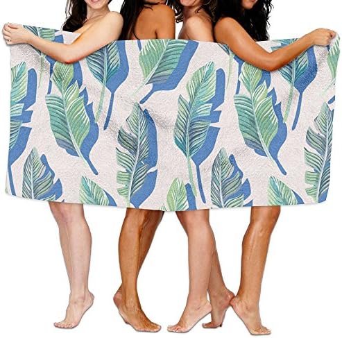 Leaf Tropical Bath Towel Adult Microfiber Towel 31 X 51 Inch Bath Sheet