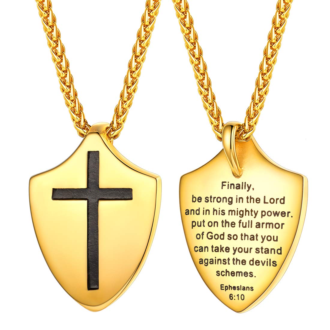 Buy U7 Armor of God Necklace Ephesians 610, with Singapore Chain 22