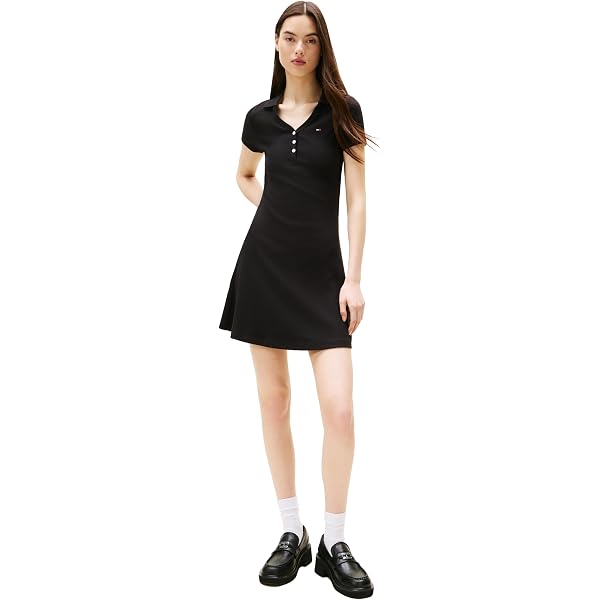 Tommy Hilfiger Women's Sportswear Cotton Polo Dress, Sky Captain, M at  Amazon Women's Clothing store