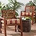 Greendale Home Fashions 20-inch Outdoor Chair Cushion (set of 2), Roma Stripe