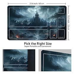 Premium Stitched MTG Playmat with Zones and