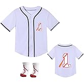 Baby Boy 1st Birthday Outfit Toddler Baseball Jersey Boys One Year Old Birthday Party Shirt with Socks