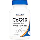 Nutricost CoQ10 100mg, 120 Vegetarian Capsules, 120 Servings - High Absorption, Vegetarian, Non-GMO, Coenzyme Q10