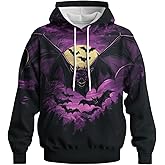 QTAGTESS Novelty Long Sleeve Hoodie Funny Fashion Bat Print Sweatshirts
