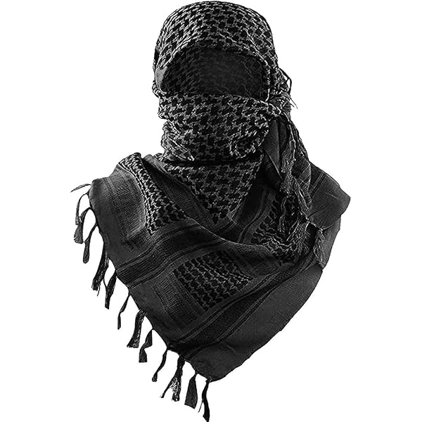 Écharpe Palestine (Shemagh) 100x100cm - Cachemire Doux, Design à Carreaux Avec Glands, Pour Tête Et Cou - 5