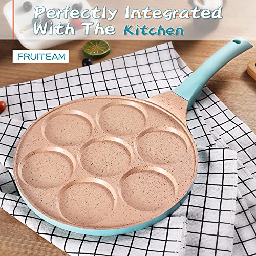 FRUITEAM Griddle Pan, Pancake Pan Nonstick 10 Inch Pancake Maker Mini