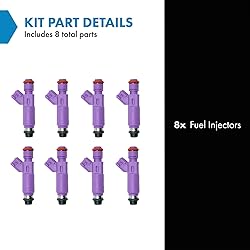 TRQ Fuel Injector Set Compatible with 2009-2010