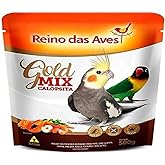 Reino das Aves Ração Para Aves Gold Mix Calopsita 500G Reino Das Aves