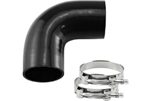 Ucreative 90 Degree Elbow ID: 3.0"(76mm) 4-Ply High Performance Coupler Silicone Hose for Vehicle with T-Bolt Clamp