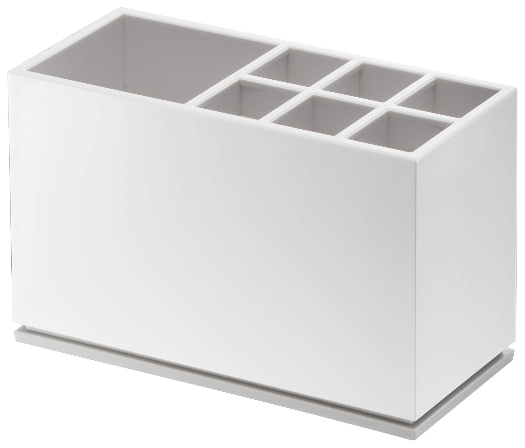 Yamazaki 7843 MIST Toothbrush Stand, white, ABS Resin/Elastomer, Minimalist, 11 x 5 x 7 cm