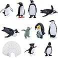 11pcs Mini Penguin Figurines, Realistic Plastic Penguin Figures Arctic Miniature Penguin Figurines Penguin Cake Topper Mini Penguin Toys Tiny Animals for Party Supplies Gifts for Kids