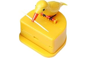 Woodpecker toothpick dispenser, Home retractable toothpick box, plastic toothpick dispenser, cute push automatic toothpick bo