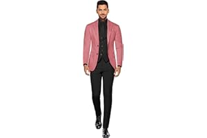 ELINA FASHION Men's Blazer 2 Button Long Sleeve Regular Fit Suit Sport Coat Jacket Business Lightweight Casual Sport Coat