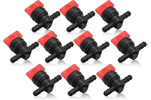 Yunnergo 10PCS 1/4" Straight Inline Gas Fuel Shut Off Valves 493960 494768 698183 Cut Off Valves Compatible with 5019H 5019K 24507 34212 AM36141 AM107340 54-3150 1-603770