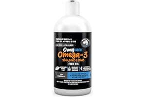 FINEST FOR PETS Omega 3 Fish Oil for Dogs & Cats. 100% Natural Wild Caught EPA & DHA Fatty Acids Supplement for Joints, Skin & Coat, Itching, Shedding & Immune Health. Stronger Than Salmon Oil, Omegease 16 oz