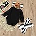 GRNSHTS Baby Girls Boys 3Pcs Halloween Sequins Romper Set Romper + Headband + Leg Warmer (60 / 0-3 Months, Black)