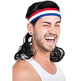 The Bobcat Mullet Headband Wig, Black