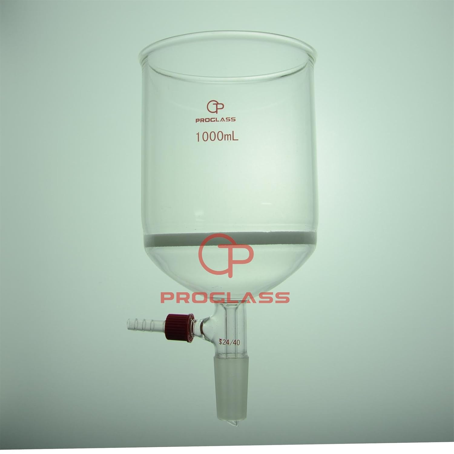 StonyLab Glass Short Stem Powder Funnel with 100 mm Top O.D and 14/20