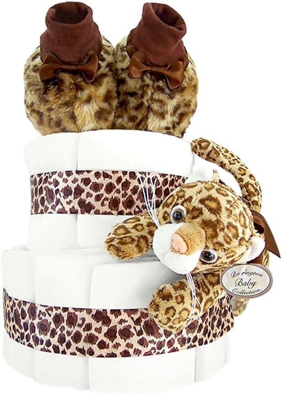 Luxe Leopard Couture 2-Tier Diaper Cake