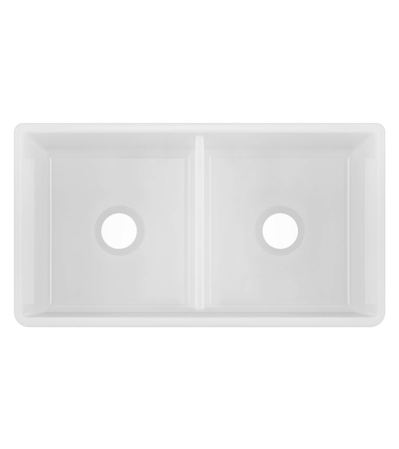Buy Cheap New Msfc6040pln 33 In 60 40 Double Bowl Fireclay Apron Front Farmhouse Kitchen Sink Online At Best Price Www Heapbharat In