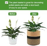 tenn well 20cm Cotton Plant Pot with Liner Indoor Planter Woven Storage Basket view 2