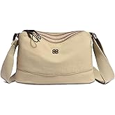 Eslcorri Crossbody Bags for Women, Small Shoulder Bag Nylon Simple Purse with Zipper, Lightweight Casual Mini Purse