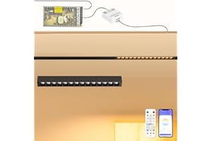 HENGSENSE Track Lighting Rail Kit, 2PCS Magnetic Track Lighting Rail, 2PCS 15W Grille Spotlight Magnetic Track Head, 1PCS 200W Low Voltage LED Power Driver, Complete Track Lighting kit for Living Room, Kitchen