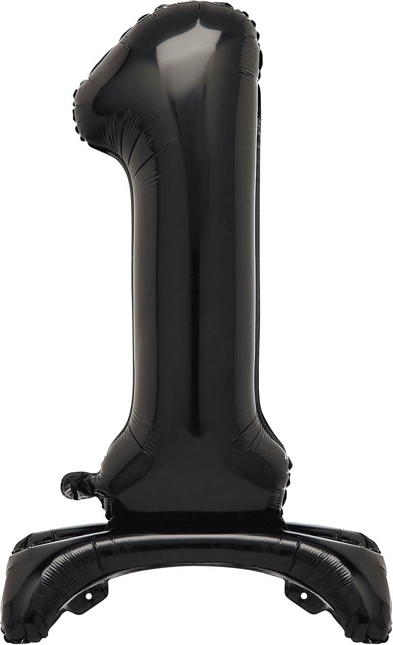 Unique Black Standing Number 1 Balloon 30 Inches Party Decor