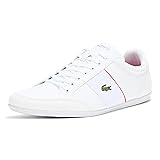 Lacoste Men's Nivolor Sneaker, White & Red, 10.5