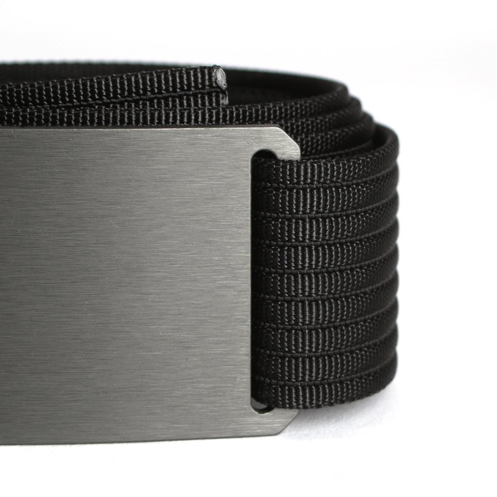 GRIP6 Adjustable No Holes Men's Belt (36, Gunmetal w/Black) Amazon