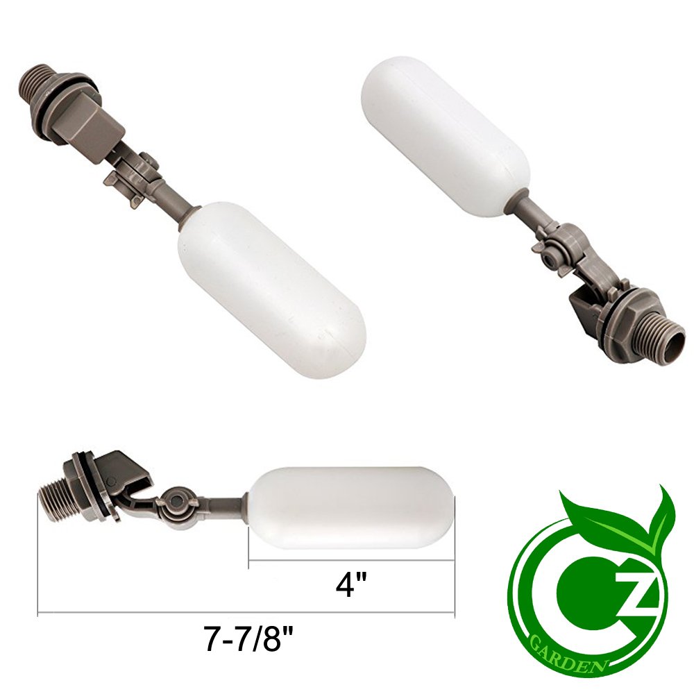 PVC Mini Float Valve with Adjustable Arm • 1/4" RO Reverse Osmosis