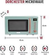 Haden Dorchester Green Microwave Oven 20L 800W Digital Controls view 2