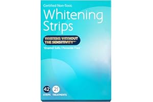 Sensitive Luminex Teeth Whitening Strips - 42 Strips 21 Treatments, Peroxide Free, Enamel Safe Gentle Teeth Whitening - Denti