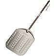 Q Pizza Perforated Aluminum Pizza Peel with Detachable Long Wood Handle, 12" Pizza Paddle Outdoor Pizza Oven Accessory for Ba