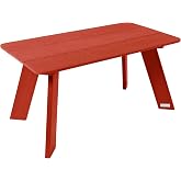 highwood Italica Modern Adirondack Coffee Table, Rustic Red