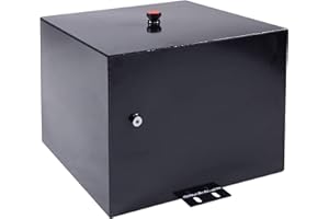 Field Tuff 20 Gallon 14 Gauge Welded Steel Hydraulic Fluid Reservoir Tank with 2 Inch Suction Port and 1 Inch Return Port, Black, FTF-20GOR