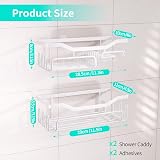 HapiRm Shower Caddy No Drill with 11 Hooks Stainless Steel White view 7