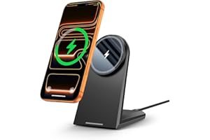 NANAMI Magnetic Wireless Charger for iPhone 17 16 15 14 13 12, 25W Fast Charging Stand, MagSafe Compatible Charger with Auto-