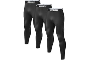 JZCREATER 1 or 3 Pack Mens Long Johns Thermal Pants, Fleece Lined Lightweight Base Layer Bottoms, Compression Leggings Winter Gear