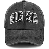 Tdopsxyxw Big Sis Hats for Girls, Funny Adjustable Cotton Embroidered Kids Baseball Cap
