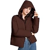 Yimoon Womens Cropped Puffer Jacket Winter Warm Quilted Jacket Short Puffer Coat with Removable Hood