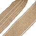 LAOZHOU 3 Pack of Natural Burlap Craft Ribbon Roll with White Lace 78.7inch,DIY Handmade Christmas Wedding Crafts Lace Linen (3 Pack)
