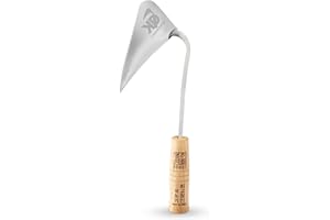 KD K-DAEJANGGAN Fits All Hand Sizes: Youngju Homi & Korean Garden Hand Plow Hoe - Korean Master Blacksmith Seok No Ki Crafted - Ideal for Easy Gardening, Weeding, Farming - Safety Cover Included. Authentic, Handmade