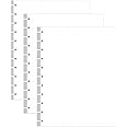 (3-Pack) A4 TUL Discbound Dotted Refills, 11-Disc Dot Grid Filler Paper, 300Sheets / 600Pages Loose-Leaf Paper, 100gsm White Paper, 8.5'' x 11''