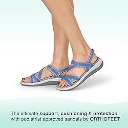 Orthofeet Women's Orthopedic Blue Water-Friendly