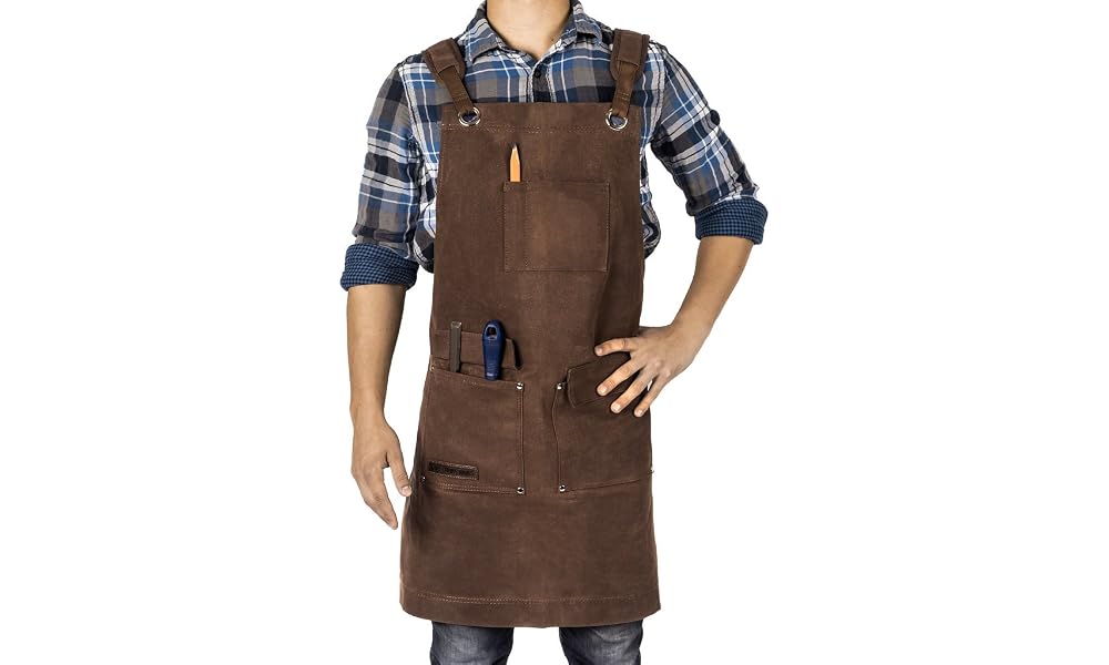 Waxed Canvas Heavy Duty Shop Apron