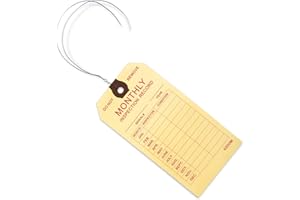 EZDOM 50 Monthly Safety Inspection Tags - 4 3/4" x 2 3/8" - Fire Extinguisher Service Labels with Wire Ties Attached