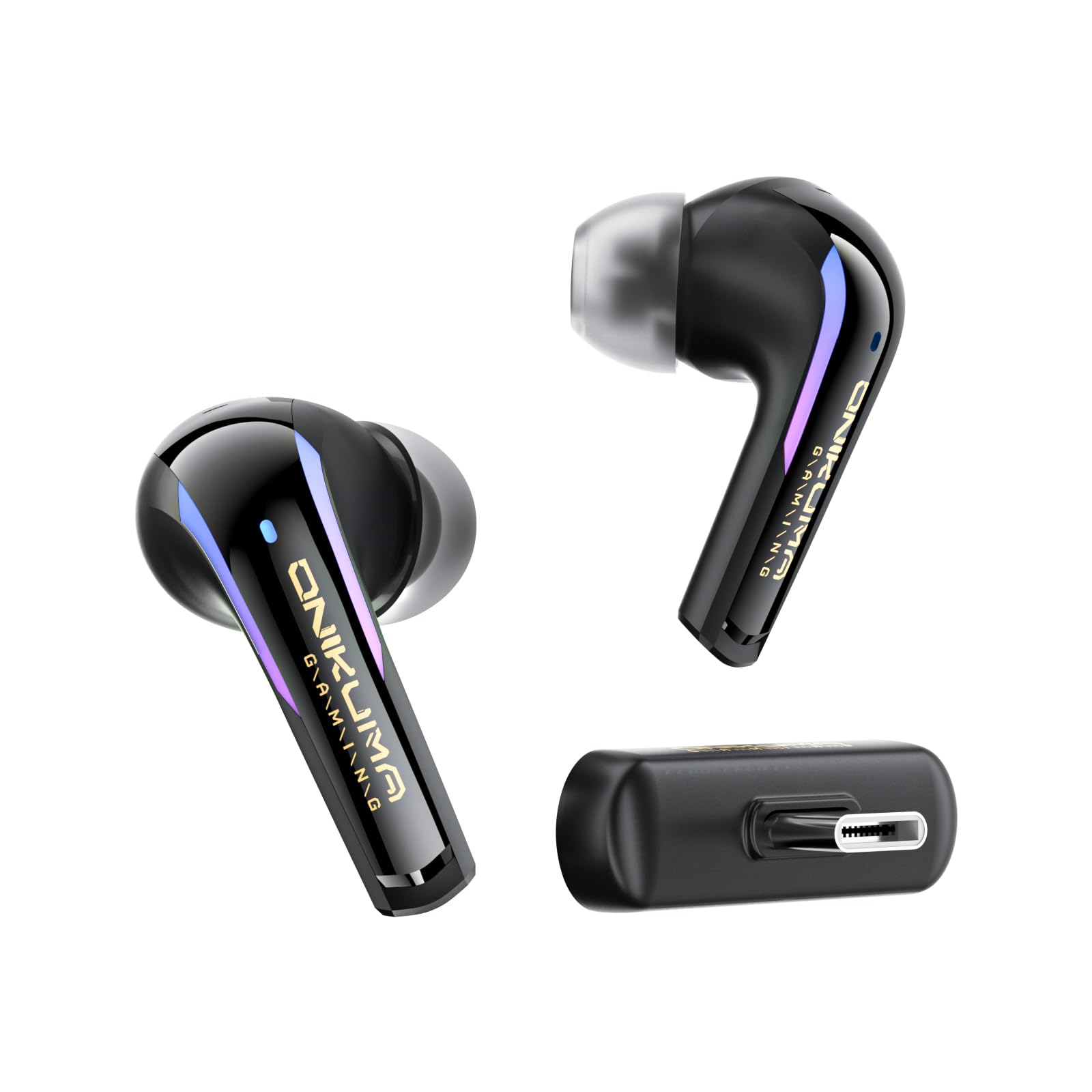 2.4G Wireless Gaming Earbuds with ENC Mic, 20ms Low-Latency for PS5/4, Meta Quest 3/3S/2, 2.4GHz Bluetooth Dual-Mode Headphones for Phone, Pad, Laptop, Steam Deck, Switch, PC, VR(with USB-C Dongle)