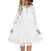 blibean Girls Flower Dresses Fall Lace Tulle Party Dress Size 6-15 Years