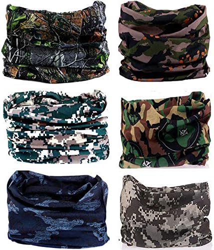 6pcs/12pcs Assorted Seamless Headbands for Men Women Athletic Moisture Wicking Headwear for Sports Cycling Arm Band Hiking Bandana Headwrap Scarf Neck Gaiter Turban Mask